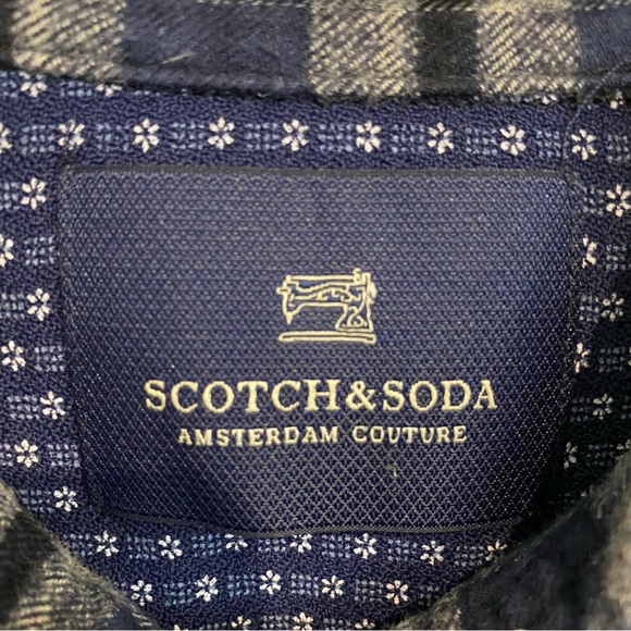 SCOTCH & SODA Button Down, Men’s Large, Blue Plaid Pattern, Great Condition! - Picture 3 of 13